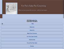 Tablet Screenshot of forpetssakepetgrooming.org